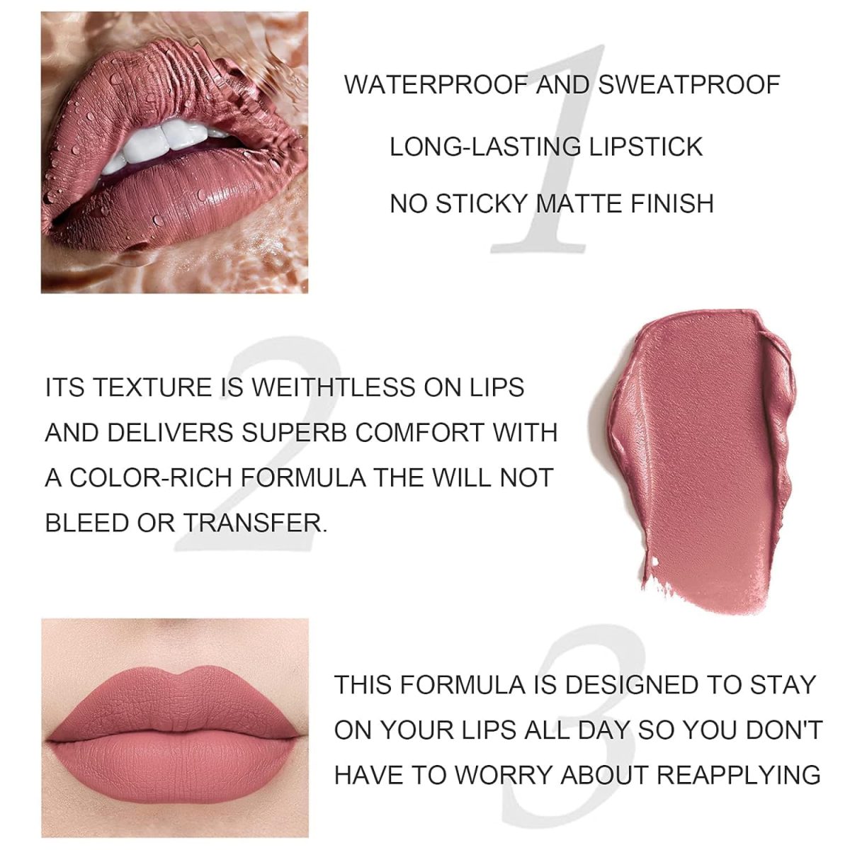 Swizhuda Handaiyan Lipstick Set of 12 Matte Velvet Mini Liquid Lipstick Set for Women - Image 6