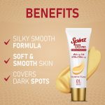SpinZ Bb Pro Brightening & Beauty Full Coverage Radiant Face Cream With Spf 20 Pa++ (Beige 01) All-In-One Daily Cream With Silky Smooth Formula Instant Brightness, Covers Dark Spots (29G) - Image 6