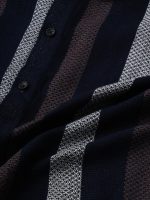 Exclusive Stripes Half Sleeve Crochet Stripes Shirt for Men | AB_TB_470 - Image 5