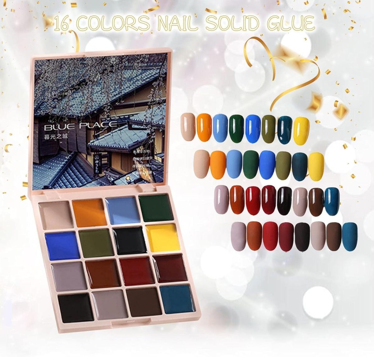 NAILWIND Solid Cream Gel Nail Polish Palette, 16 Colors UV/LED Soak Off Gel Polish Cream Finish Gel Nail Polish Set, Nail Art Design DIY Manicure for Salon at Home (02 - The Twilight), 1.5 ml Each - Image 2