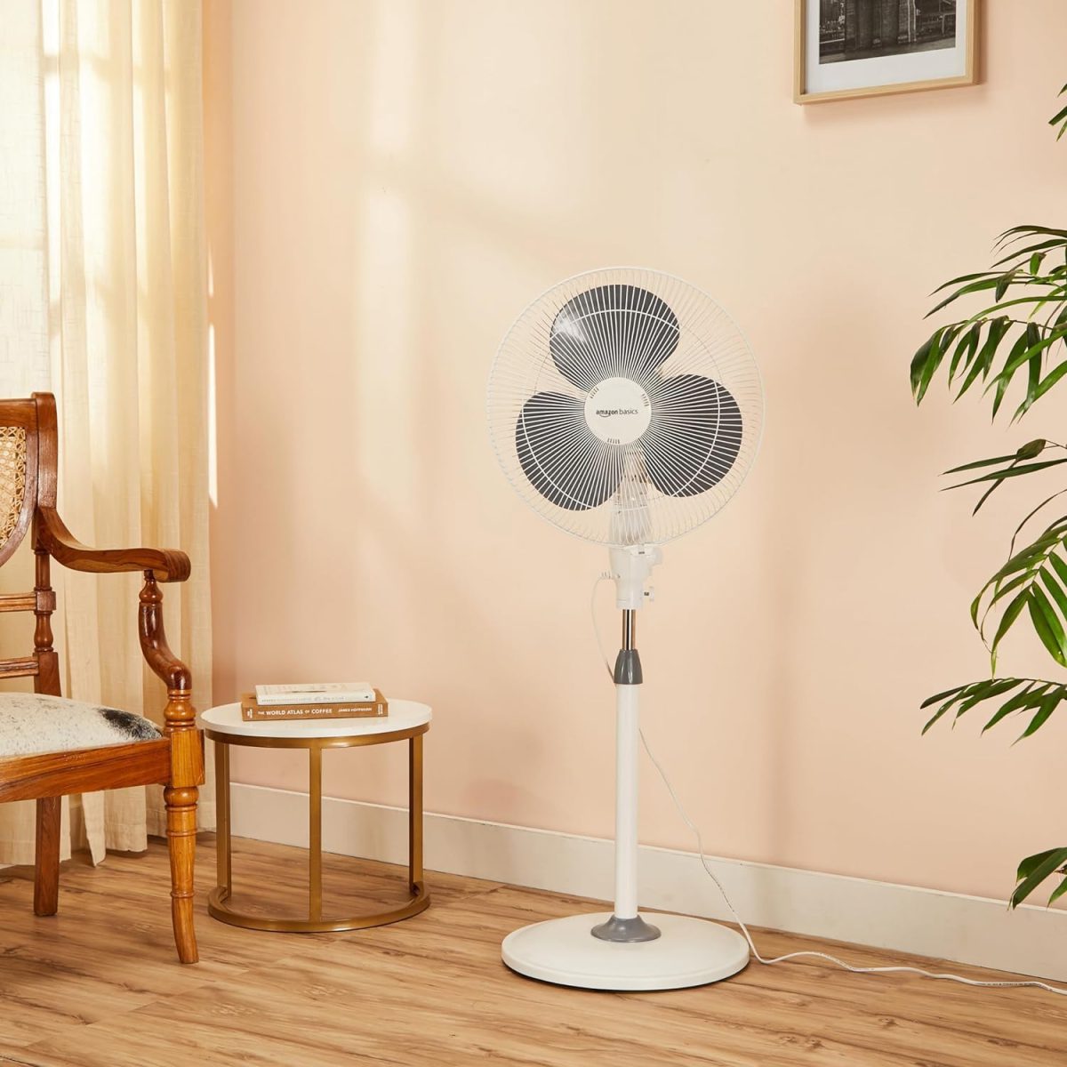 amazon basics 16-Inch Pedestal Fan | Tilting Head | 1400 RPM | Silent Operation| 400mm Sweep Length (Grey) - Image 5