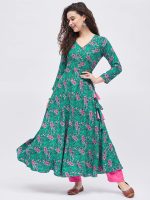 Tissu Women's Rayon Floral Regular Kurta - Image 2