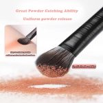 Red Square Makeup Eye Brush Set 6 pcs Smudg, Highlight, Eye Tail Tinting, Eyebrow, Eyeshadow Spreading, Lip, Easy to Clean, Professionals (BLACK GOLD SILVER) (936) - Image 4