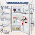 Electrolux 461L Frost Free Inverter Double Door Refrigerator, Top Freezer, TasteLockAuto & TasteGuard Technology, Arctic Silver Steel, UltimateTaste 500, ETB4600C-A - Image 3