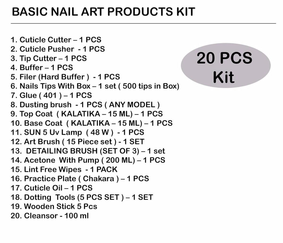 KALATIKA Nail art Kit Combo | Nail art Basic Tools | Nail Extension Kit | Nail art kit for Women - Image 4