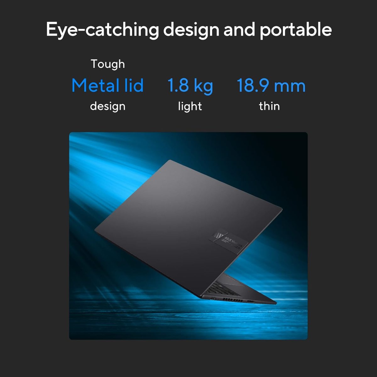 ASUS Vivobook 16X 13th Gen,Intel Core i5-13420H Creator/Gaming Laptop(NVIDIA RTX 3050-4GB/16GB/512GB/FHD+/16.0"/144Hz/Windows 11/M365 Basic(1Year)*/Office Home 2024/Indie Black/1.67 kg)K3605VC-RP412WS - Image 11