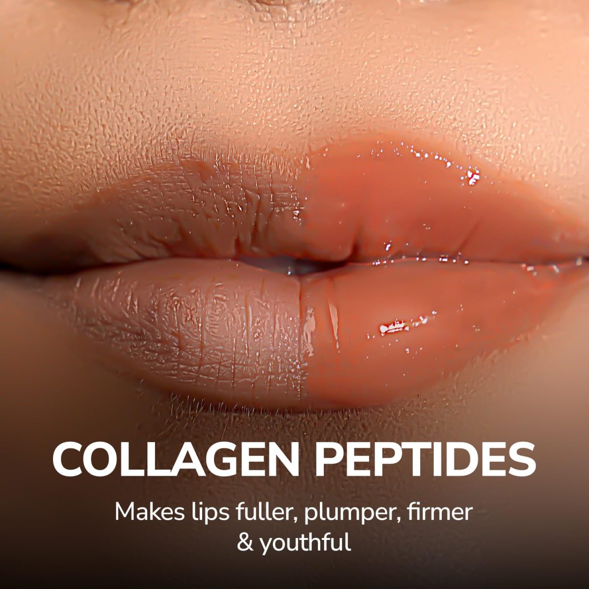 Mila Beauté Peptide Lip Gloss Balm I With SPF & Hyaluronic Acid I Plump & Fuller Lips I Hydrating & Shiny Lip Balm Non Sticky I Highly Pigmented I Soft & Nourished Lips - Peach Sharbat - Image 2