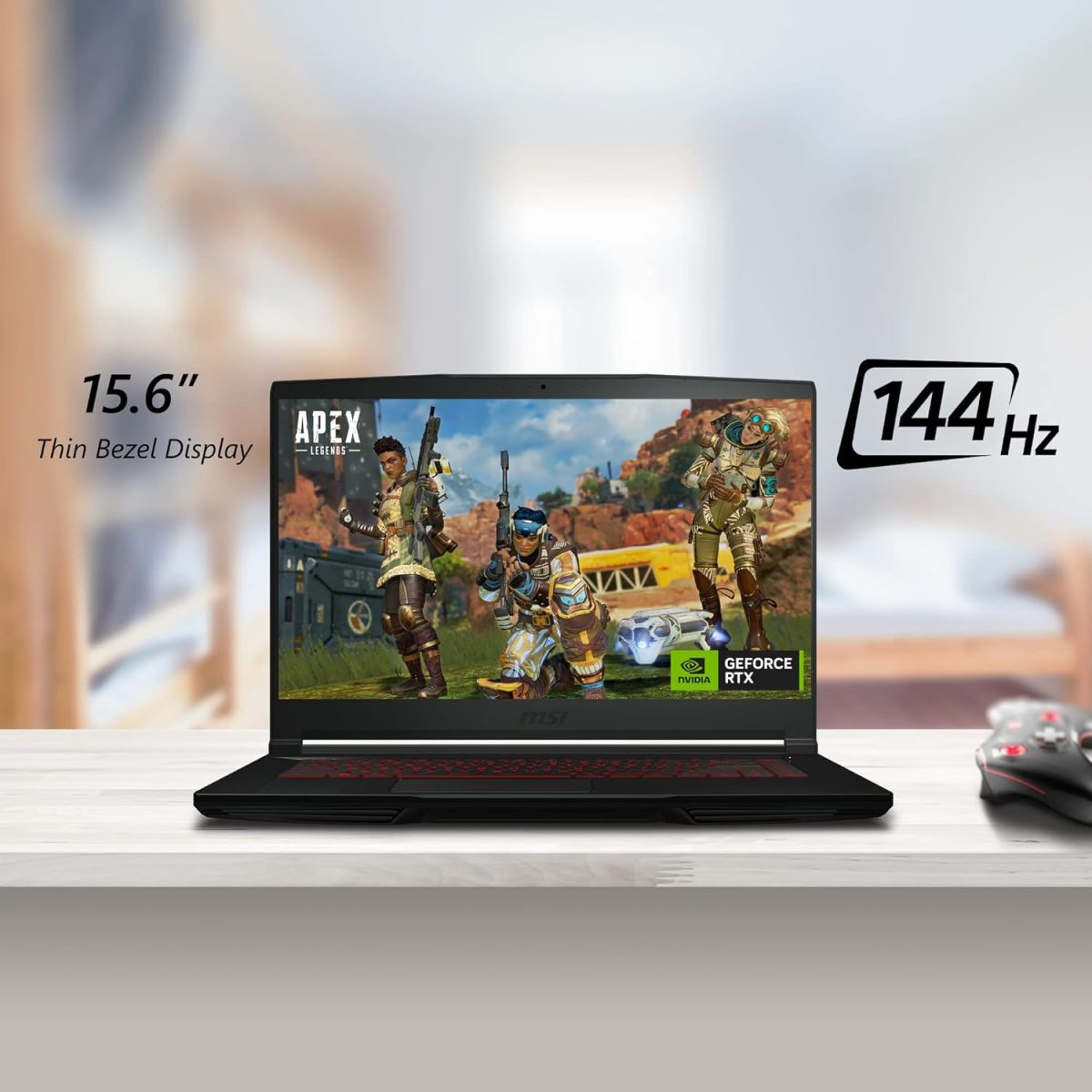 MSI Thin GF63, Intel 12th Gen. i5-12450H, 40CM FHD 144Hz Gaming Laptop (8GB/512GB NVMe SSD/Windows 11 Home/Nvidia GeForce RTX4050, 6GB GDDR6/Black/1.86Kg), 12VE-080IN - Image 5