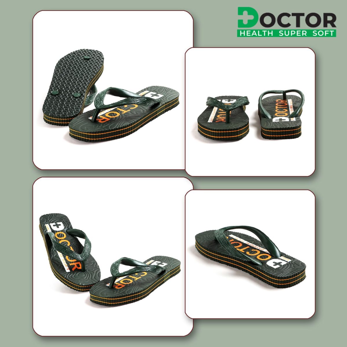 DOCTOR HEALTH SUPER SOFT Men's Ortho Super Soft Health Flip Flops | Lightweight & Anti-Skid Orthopedic Slippers for Daily Comfort & Pain Relief | Lightweight & Durable Hawai Chappal - Image 2
