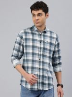 Majestic Man Men Comfort Slim Fit Opaque Checked Cotton Casual Shirt - Image 2