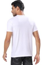 London Hills Solid Men's Round Neck Cotton Blend Half Sleeve Regular Fit T-Shirts - Image 2