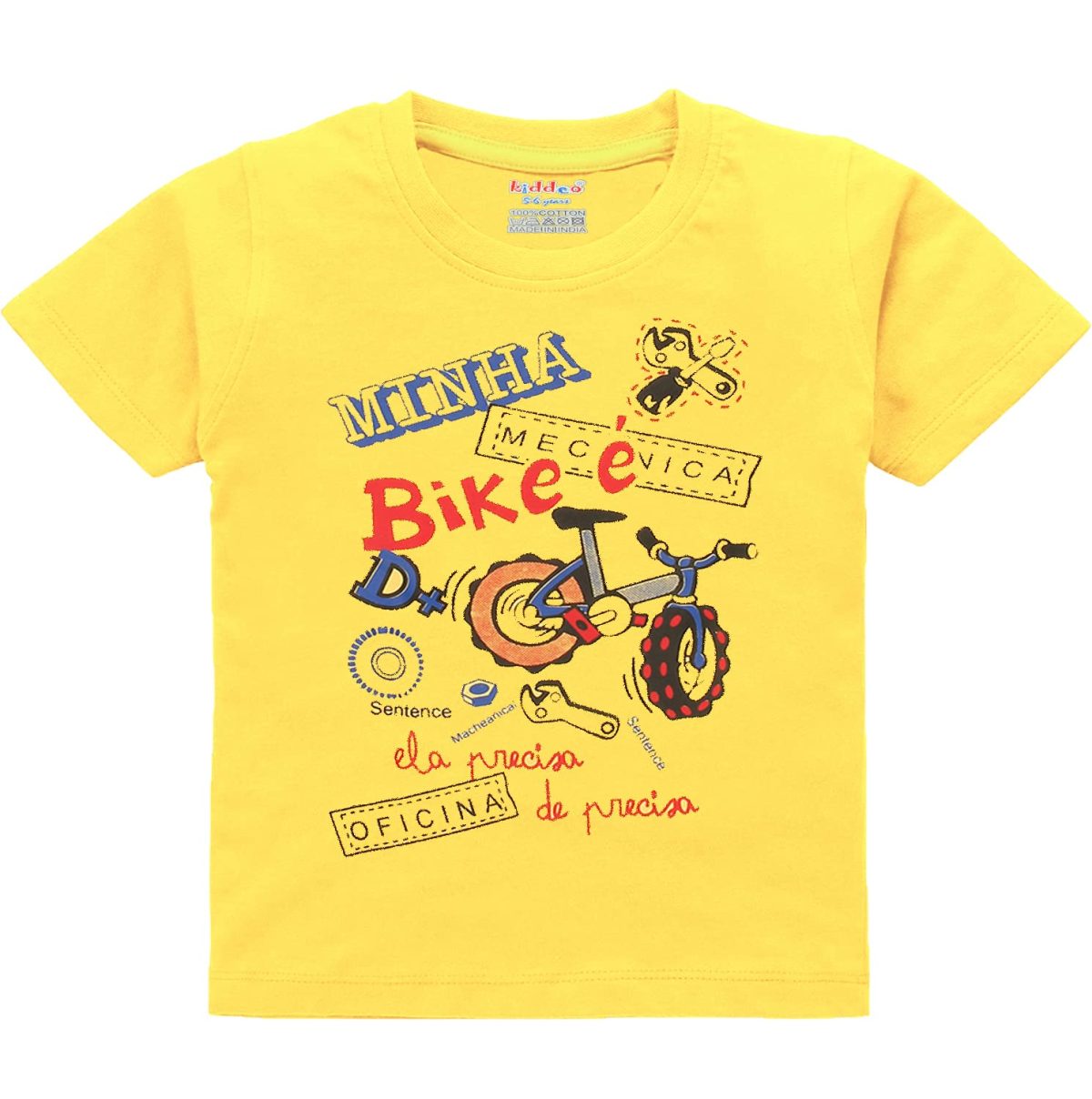 kiddeo Boy's Cotton T-Shirt Multicolor_7-8 Years - (Pack of 6) - Image 4