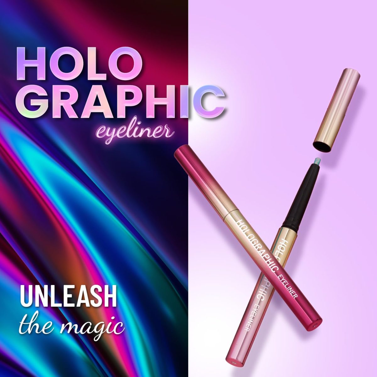 SWISS BEAUTY Holographic Shimmery Pencil Eyeliner | Waterproof, Smudge Proof, Long Lasting Eyeliner With Easy Application | Shade- Milky Way, 0.2G, Assorted - Image 2