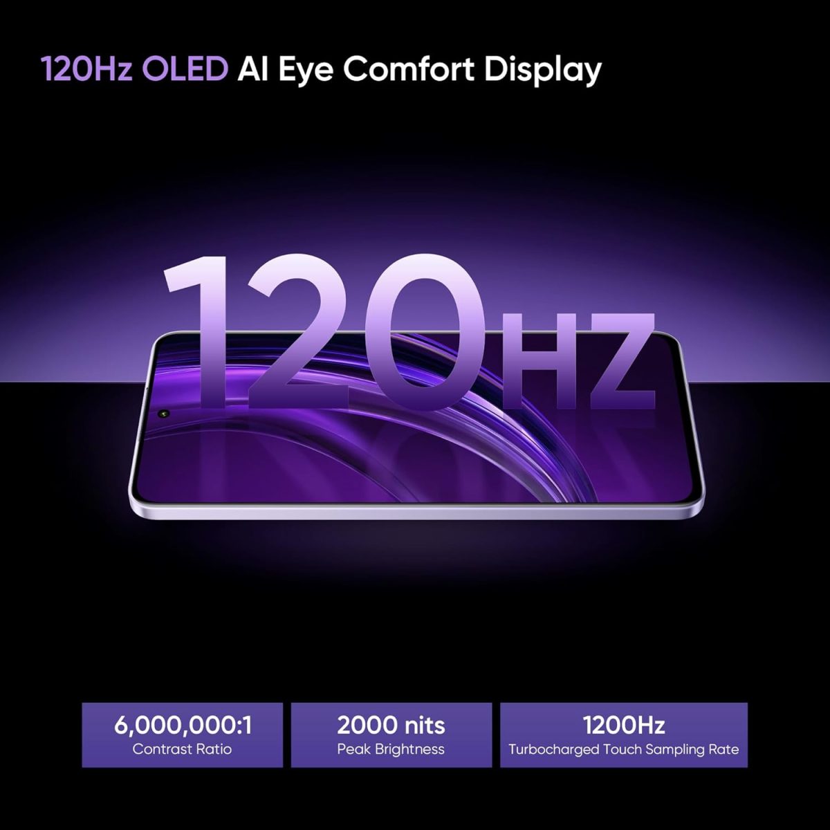 realme 13+ 5G (Dark Purple, 8GB RAM, 256GB Storage) 6.67" AMOLED Display | 80W Ultra Charging DAK | Dimensity 7300E Processor - Image 9