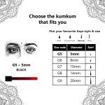 Eyetex Pallavi Sticker Bindi/Pottu|Gopi/Tilak|Aloe Vera & Papaya Extracts|Breathable Non-Irritating Velvet Fabric|G5|Black|20 Flaps - Image 4