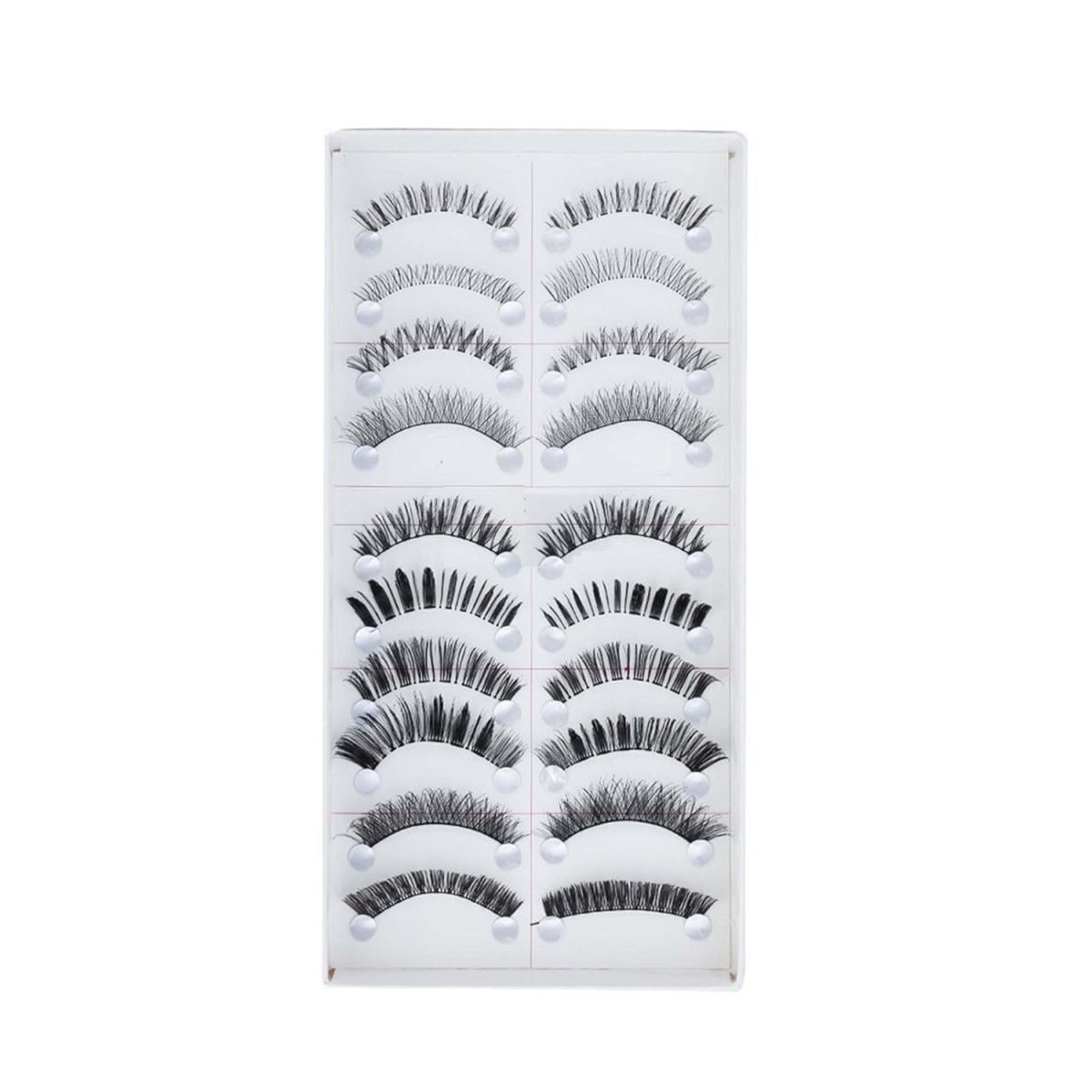 FOK Soft Natural Black Thick Long False Eyelashes (STYLE 2) - Image 3
