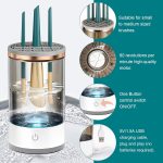 GIOGD Automatic Makeup Brush Cosmetic Brush Cleaner Spinning Blender Machine with USB Cable Brush Cleaner for All Size Makeup Brushes for Women Auto-rotating Brush Cleaner Deep Cleaning - Image 5