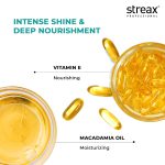 Streax Professional Vitariche Gloss Hair Serum for Women & Men | Enriched with Macademia Oil and Vitamin E | For Gorgeous & Shiny Hair | Helps in Everyday Styling | Adds Shine to Hair | 200ml - Image 4