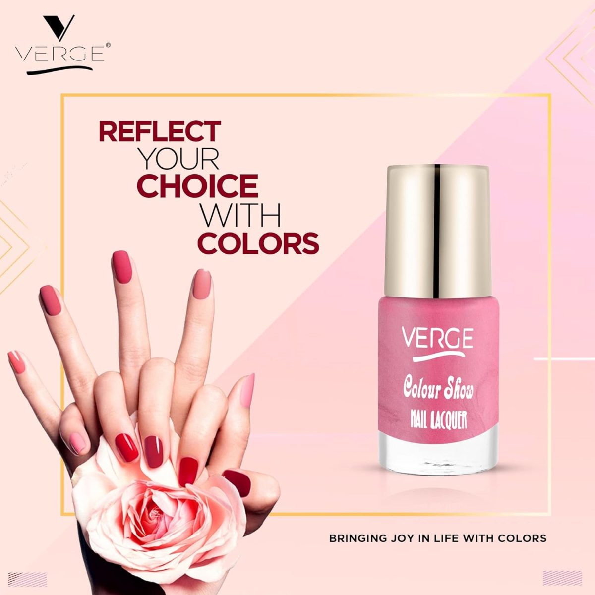 VERGE COLOUR SHOW LONG WEAR NAIL POLISH (PARABEN FREE & NON TOXIC) CHIP RESISTANT & QUICK DRY (MODERN COLOR RANGE COMBO) (CS12_54) - Image 5