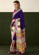 HMP Fashion Women's Ikat Hand Block Print Design Jaipuri Print Cotton Mulmul Saree with unstitch Blouse Piece - Image 4