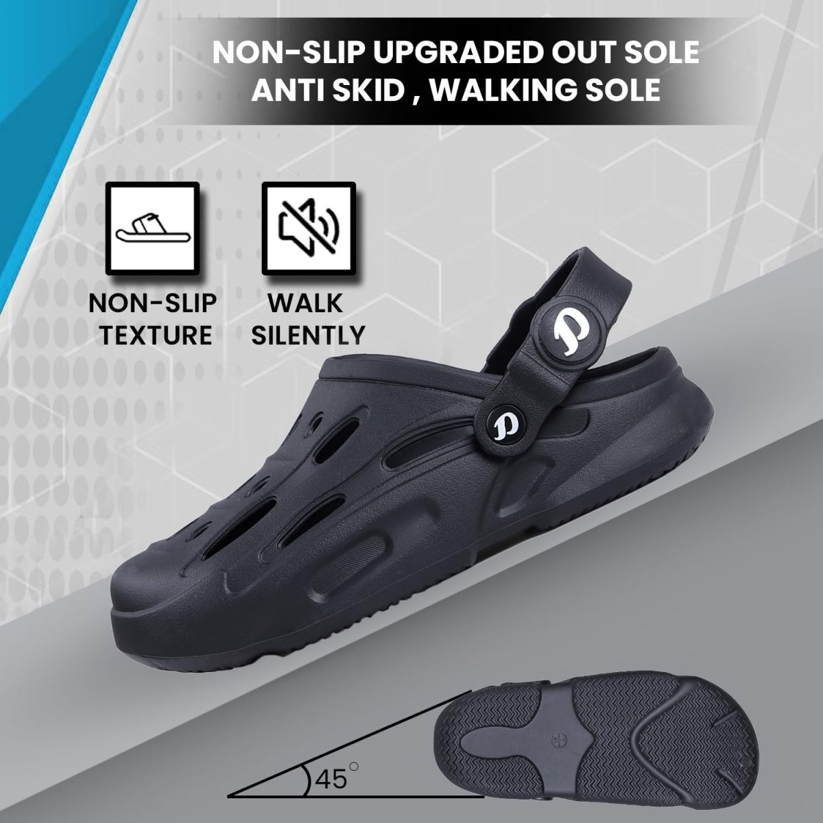 DOCTOR EXTRA SOFT Men's Premium Casual Ultra Soft Clogs/Sandals with Adjustable Back Strap for Adult | Comfortable & Lightweight| Stylish & Anti-Skid| Waterproof & Everyday Use Mules Gents & Boys D-535 - Image 5