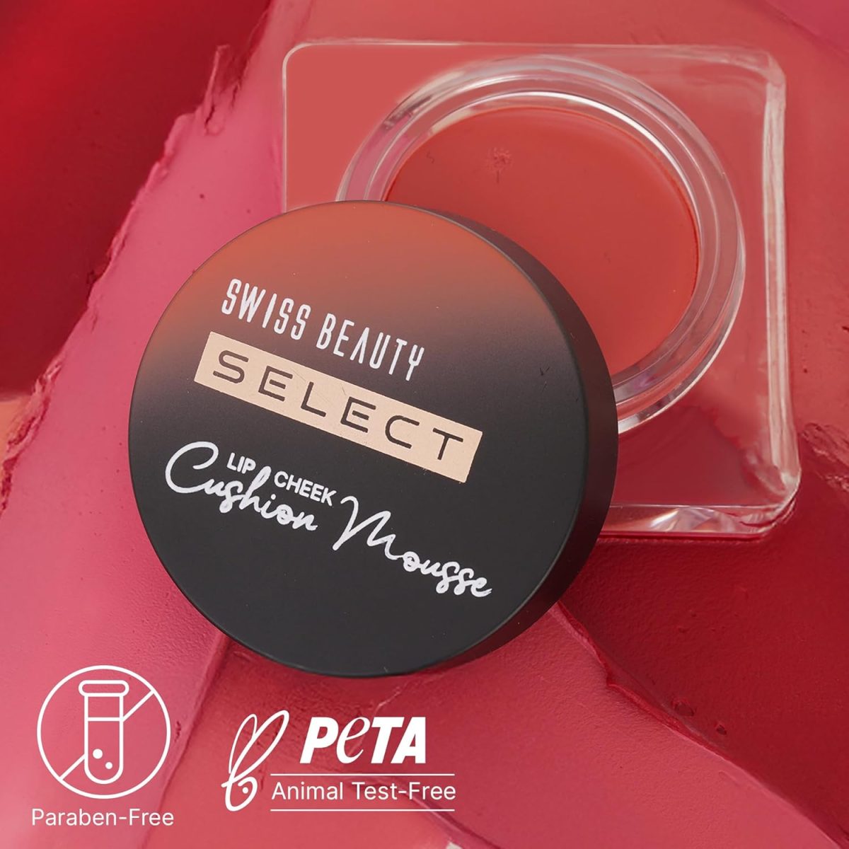 Swiss Beauty Select Lip And Cheek Cushion Creamy Mousse with Vitamin E | 12 Hours Stay | Shade- Vogue Rose, 4.5gm | - Image 7