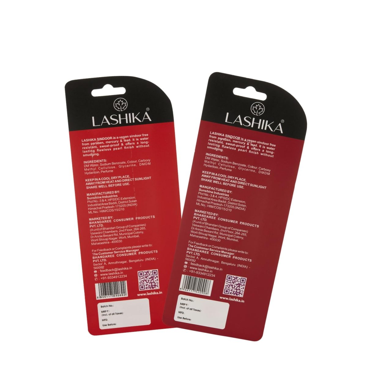 Lashika Liquid Sindoor | Red & Maroon | Vegan, Water-Resistant & Long-Lasting | Pack of 2 | 7ml each (Red & Maroon) - Image 6