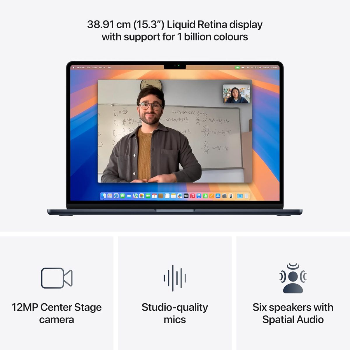 Apple 2025 MacBook Air (15-inch, Apple M4 chip with 10-core CPU and 10-core GPU, 16GB Unified Memory, 512GB) - Midnight - Image 3