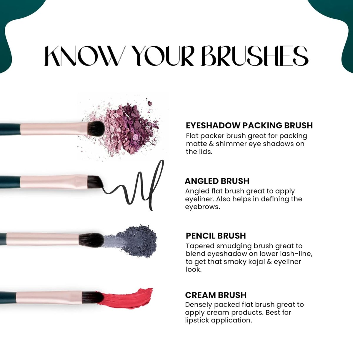 MARS Tools of Titan Brush Set of 8 with Holder | Face Makeup Brush Set with Ultra Soft Bristles (PACK OF 8) - Image 3