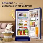 Godrej 183 L 3 Star Farm Fresh Crisper Technology With Jumbo Vegetable Tray Direct Cool Single Door Refrigerator (RD R190C WRF NY BL, Navy Blue) - Image 2