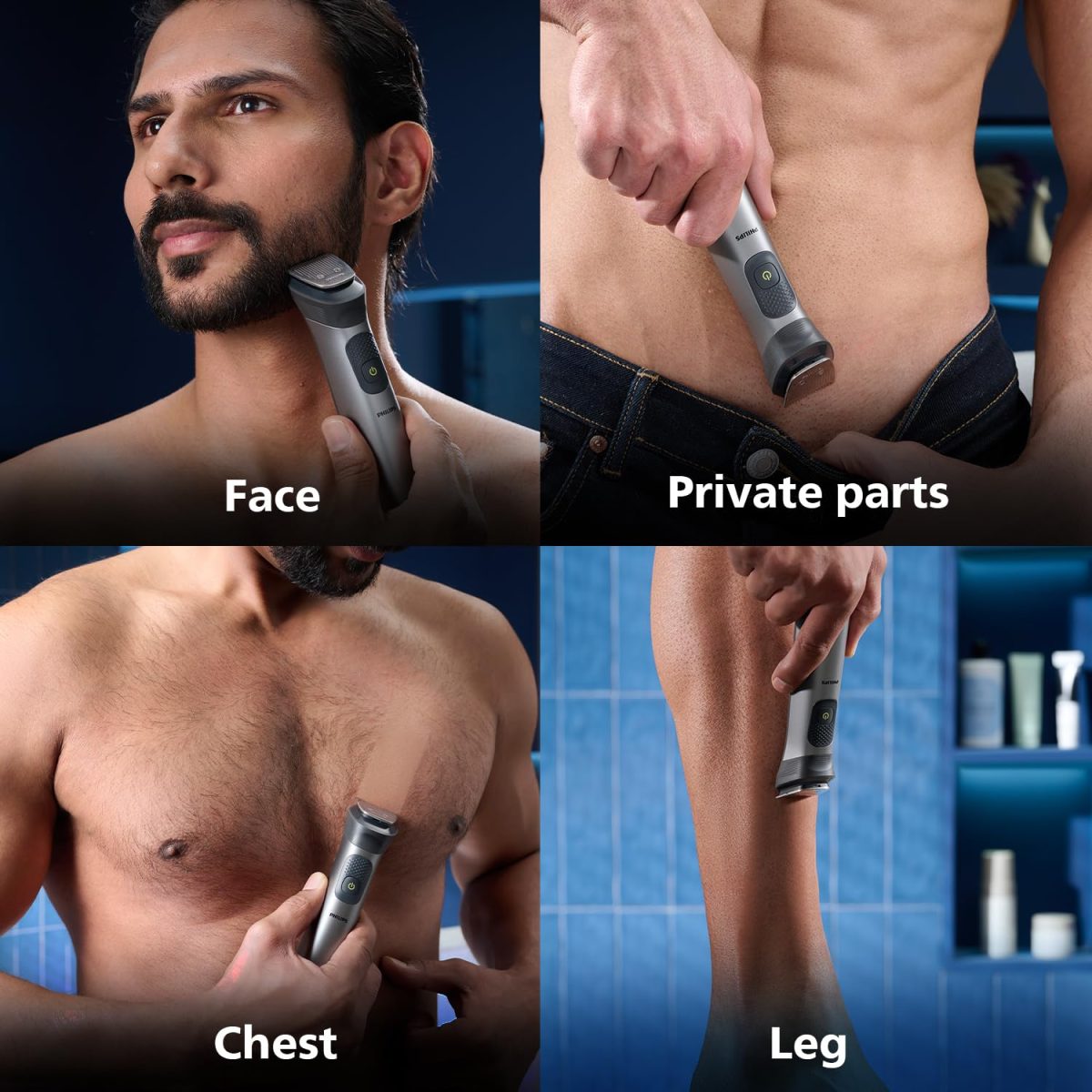 Philips India's No.1 Men's Trimmer| Patented Twin Trim Blades I Precision Trimming, 13-in-1 Modern Man Kit -Face, Body & Private Parts I 120Min Runtime I 5 min Quick Charge MG7920/65 - Image 6