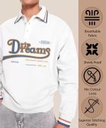 Jump Cuts || Mens || Printed || Polo Neck || Full Sleeve || Oversized Fit || Cotton Blend || Polo T-Shirt - Image 3