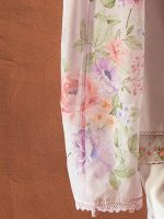 INDO ERA Women's Lavender Silk Blend Embroidered Straight Kurta And Pant With Dupatta Set - Image 7
