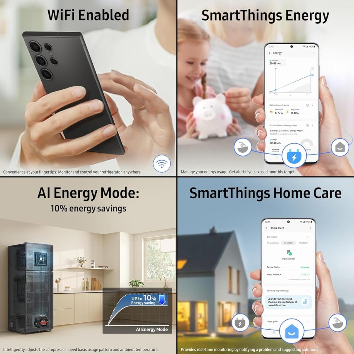 Samsung 396 L, 2 Star, Convertible 5-in-1, Digital Inverter, Frost Free Double Door, Bespoke AI WiFi Enabled Refrigerator (RT41DG6A2BB1, Black Matte, 2025 Model) - Image 5
