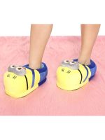 Qualtos Minin Bedroom Home Plush Slipper Shoes Free Size For Adult And Kids (Plush Shoes,blue,yellow) - Image 5