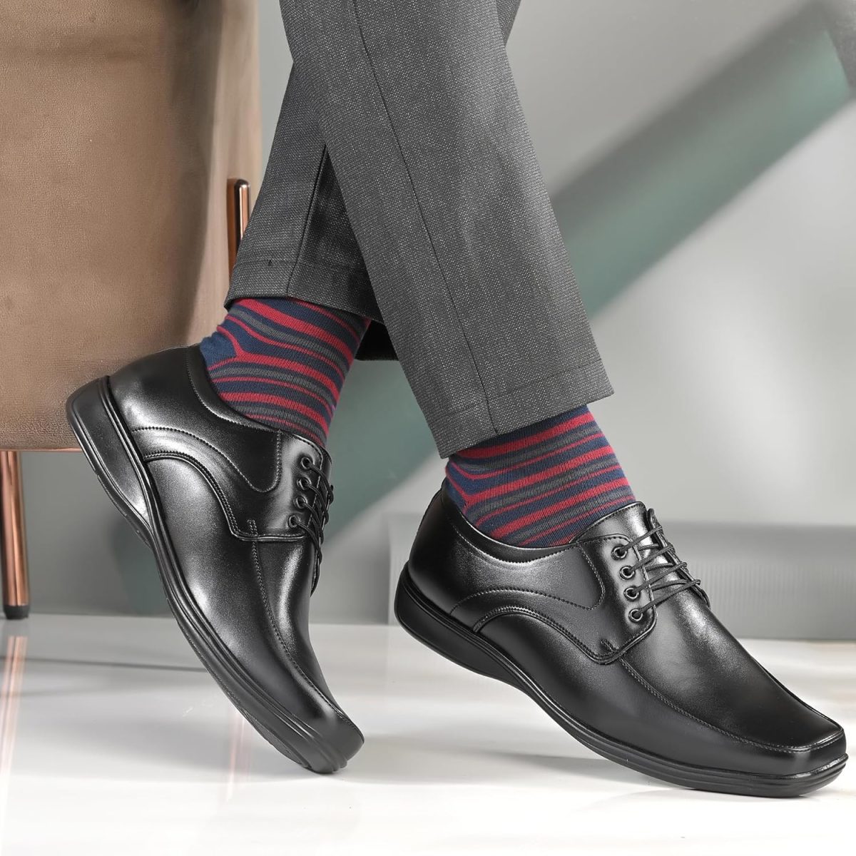 Centrino Formal Shoe for Men | Cushioned Insole | Stylish Lace-Up | Perfect for Boys & Men | Office Wear & Formal Dress (6819) - Image 2