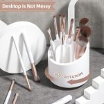BS-MALL Makeup Brushes18 Pcs Premium Synthetic Powder Foundation Blush Contour Concealers Lip Brushes with Brush Holder Package for Gift （White) - Image 5