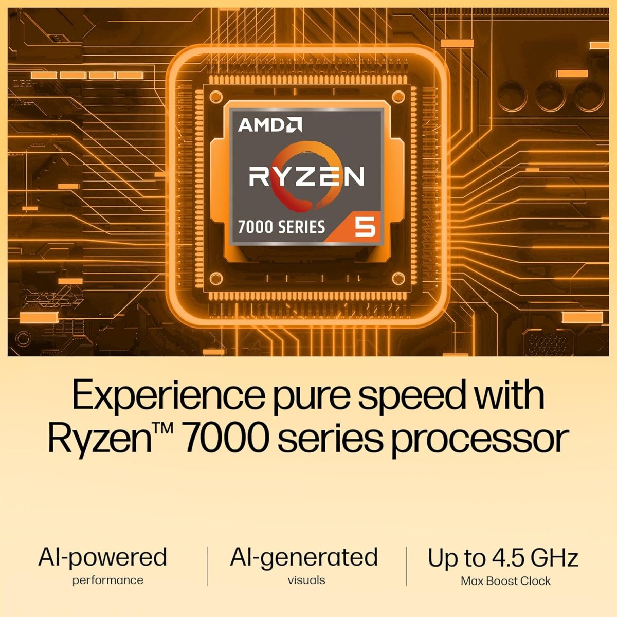 HP Laptop 15, Enhanced by AI, AMD Ryzen 5 7535HS, 15.6-inch (39.6cm), FHD, 8GB DDR5, 512GB SSD, AMD Radeon Graphics, 1080p FHD Camera w/Privacy Shutter, Backlit KB (Win 11, Silver, 1.59kg), fc1004AU - Image 2