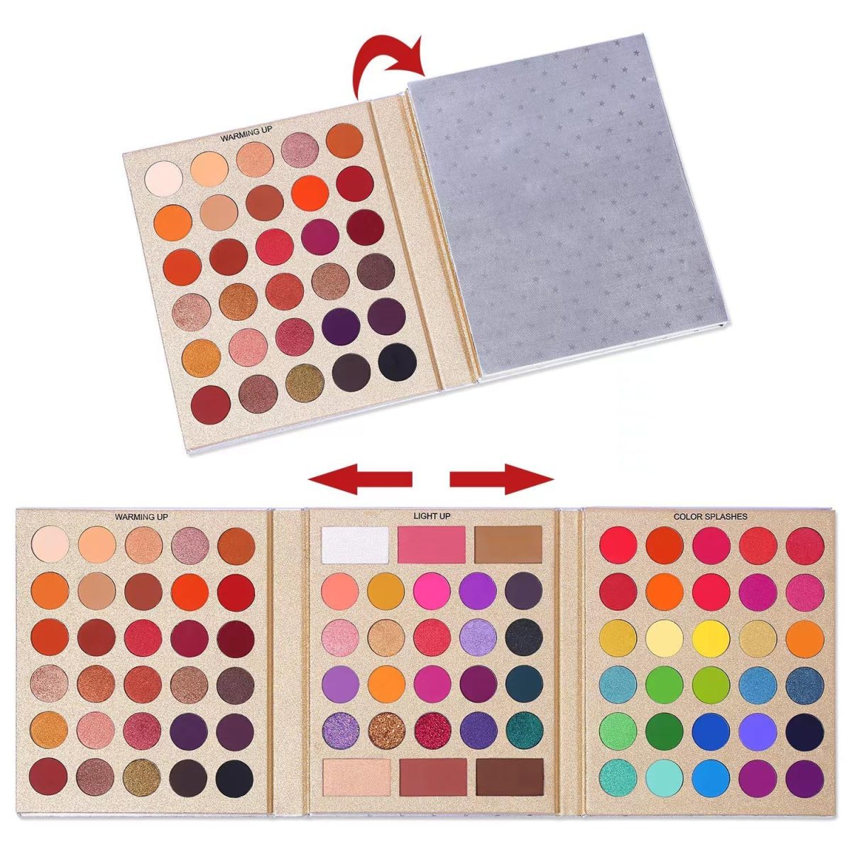 COSLUXE UCANBE Pretty Eyeshadow All Palette 1 Set, 86 Colors Makeup Kit Matte Shimmer Eye Shadow Highlighters Contour Blush Powder All In One Makeup Palette - Image 3