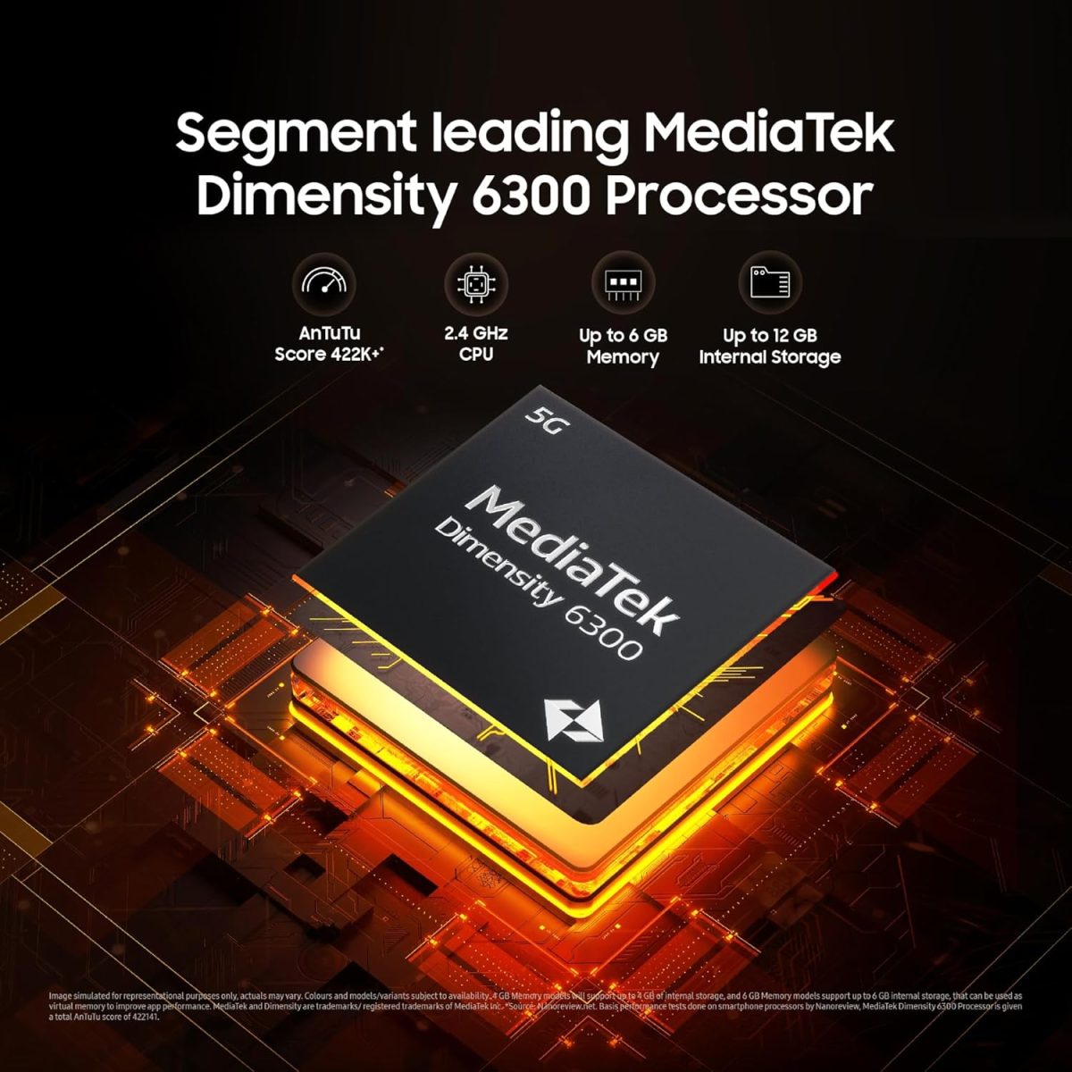 Samsung Galaxy M06 5G (Sage Green, 4GB RAM, 128 GB Storage) | MediaTek Dimensity 6300 | AnTuTu Score 422K+ | 12 5G Bands| 25W Fast Charging | 4 Gen. of OS Upgrades | Without Charger - Image 4
