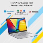 ASUS Vivobook 14, Core i3-1215U 12th Gen, Thin and Light Laptop, 14" (35.56 cm) FHD, 60Hz (8 GB RAM/512GB SSD/Windows11/Office 2021/Fingerprint/42WHr /Silver/1.40 kg), X1404ZA-NK322WS - Image 12