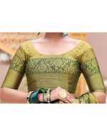SIRIL Women's Banarasi Silk Saree Pure Silk Kanjivaram Saree With Unstitched Blouse Piece - Image 6