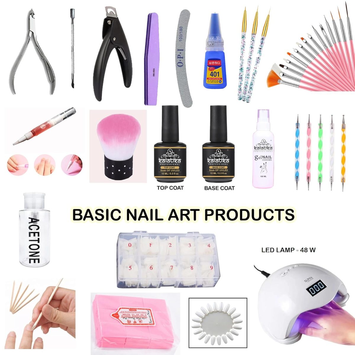 KALATIKA Nail art Kit Combo | Nail art Basic Tools | Nail Extension Kit | Nail art kit for Women - Image 3
