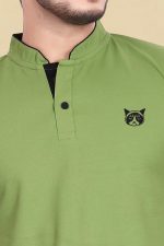BAGHADBILLO Regular Fit Mandarin Collar T-Shirt Tee for Men & Boys - Image 3