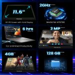 Primebook S WiFi, 2025(New) Android Based MediaTek MT8183 - (PrimeOS) Thin and Light Laptop (11.6 Inch, 1.065 Kg, Type C) (4GB/128GB eMMC Storage) - Image 4