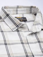 The Indian Garage Co Men's Cotton Regular Fit Checkered Full Sleeves Cutaway Collar Casual Shirt - Image 2