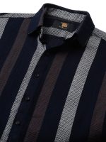 Exclusive Stripes Half Sleeve Crochet Stripes Shirt for Men | AB_TB_470 - Image 2