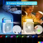 Cellowplus Portable-Conditioner-Small-Ac-Quaite-Personal-Air-cooler-Usb-Power-Mini-Desktop-Cooling-Misting-fan-1/2/3-Timer-With-speed-360-Adjustable-For-Office-Room-Desk-And-Car (2) (1) - Image 6