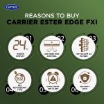 Carrier 1.5 Ton 3 Star Wi-Fi Smart Flexicool Inverter Split AC (Copper, Convertible 6-in-1 Cooling,Smart Energy Display, HD & PM 2.5 Filter, ESTER EDGE FXi (Wi-Fi), CAI18EE3R35W0,White) - Image 9