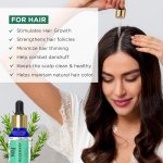 Rey Naturals Pure Rosemary Essential Oil For Hair Growth, Hairfall Control, Dandruff & Skin | Non Greasy Rosemary Oil for Skin, Body and Shiny Soft Hair | Hair Oil For Women & Men - 15ml - Image 3